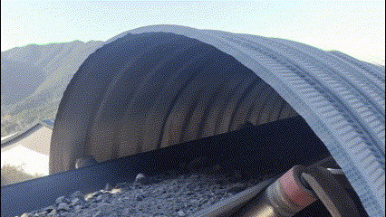 输送廊道与矿石