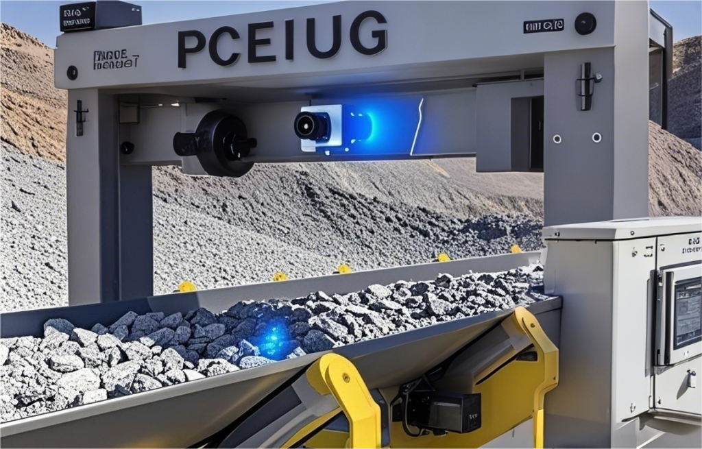 皮带体积测量现场与拓扑示意